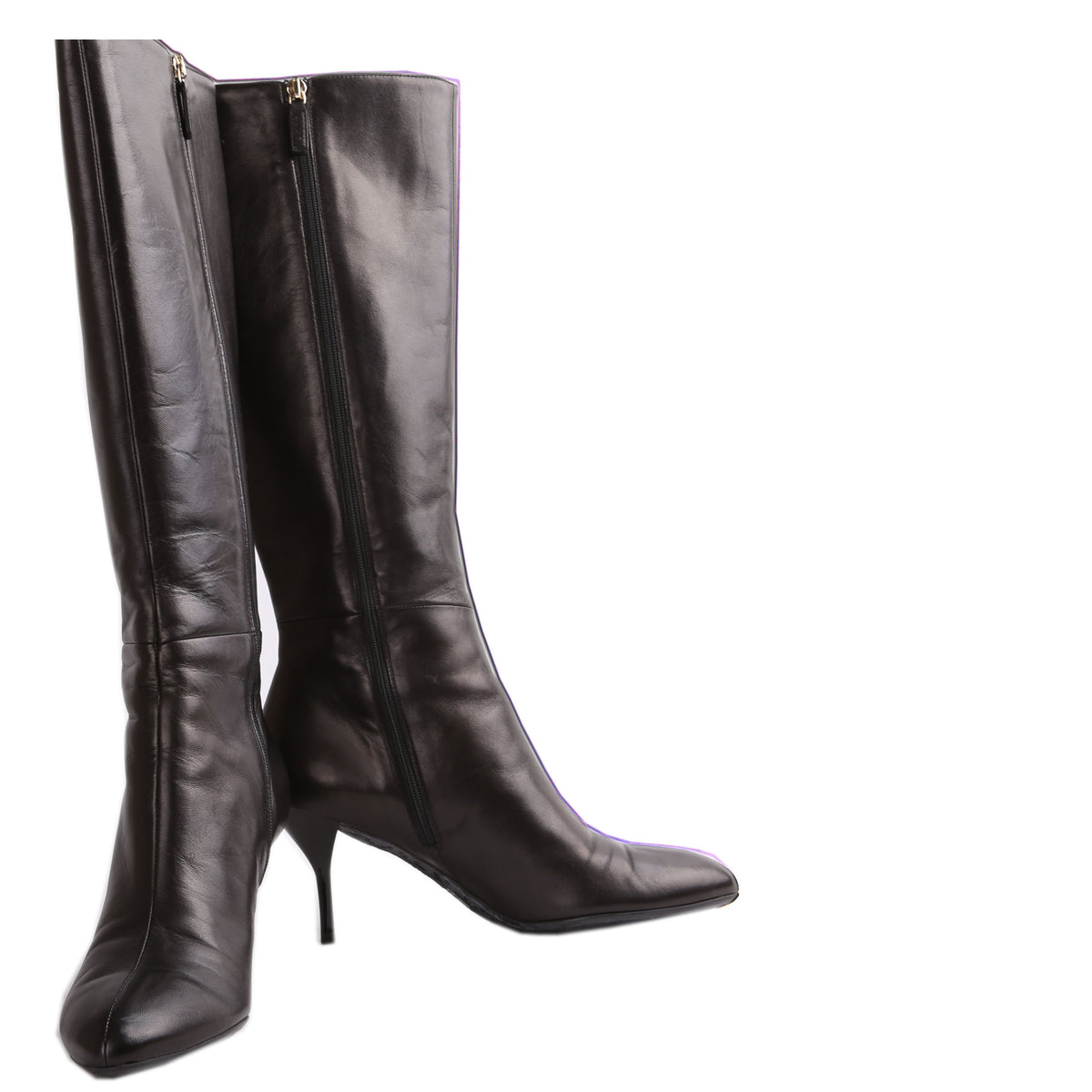 Calf High Leather Boots Size .