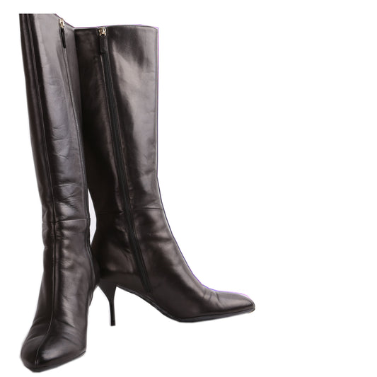 Calf High Leather Boots Size .