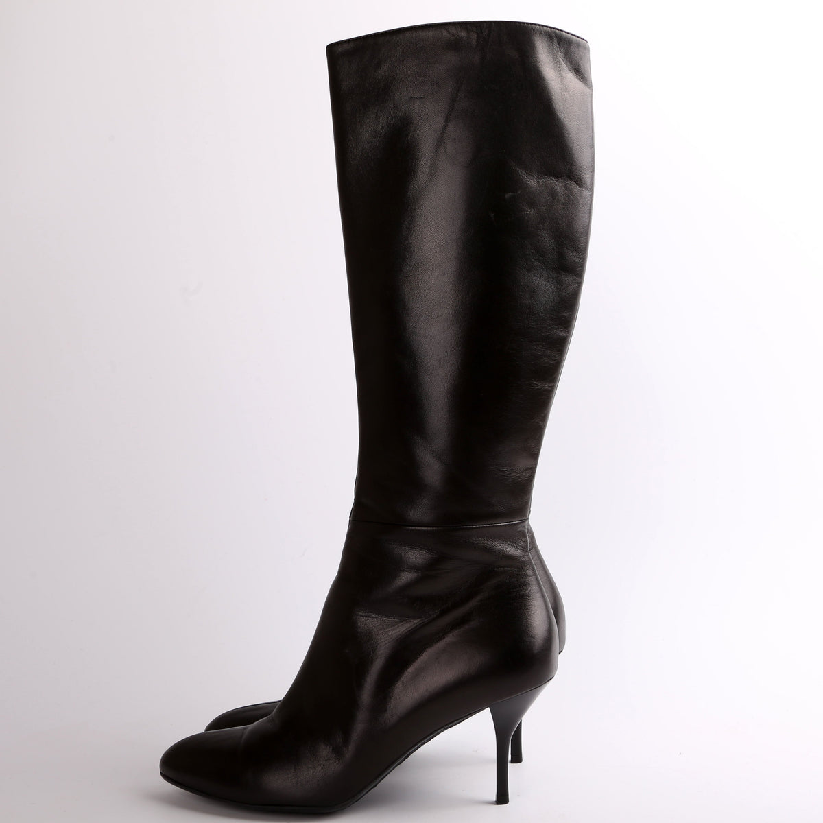 Calf High Leather Boots Size .
