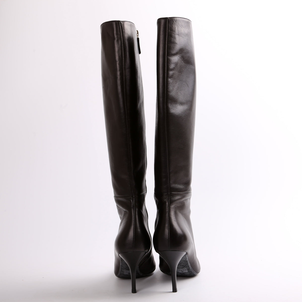 Calf High Leather Boots Size .