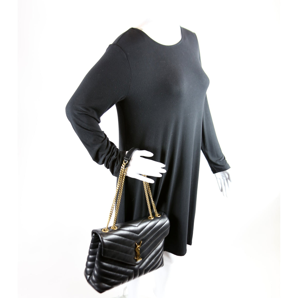 Loulou Medium Quilted Black