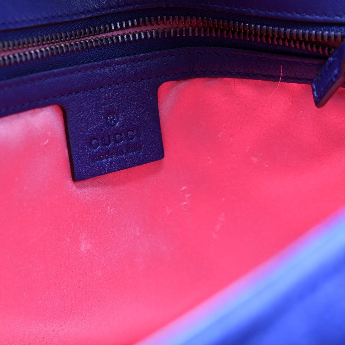 Marmont Velvet Shoulder Medium Blue