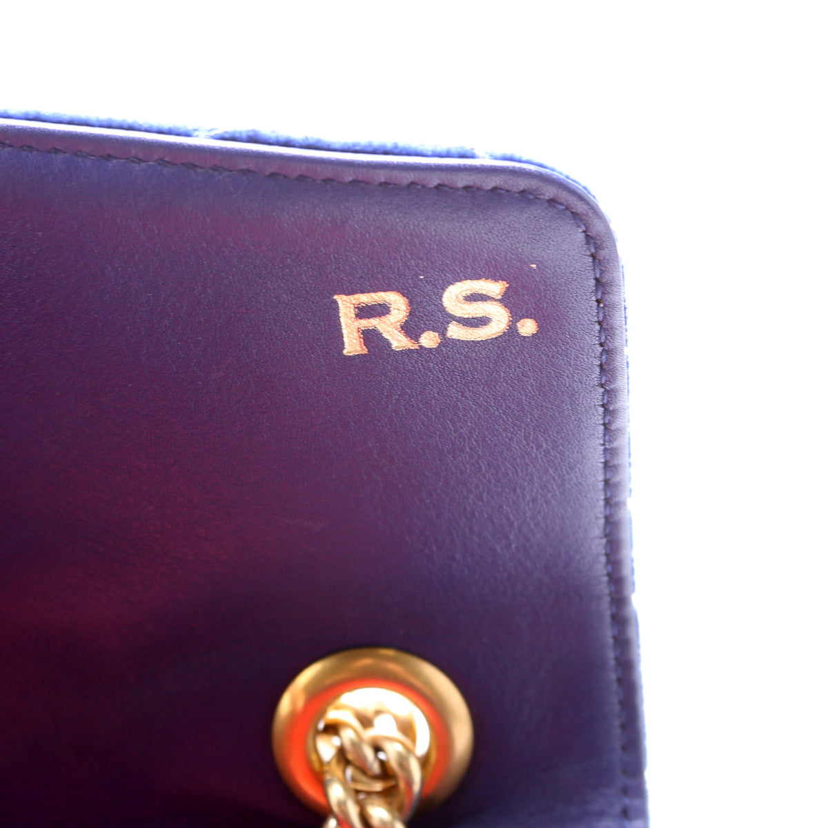 Marmont Velvet Shoulder Medium Blue