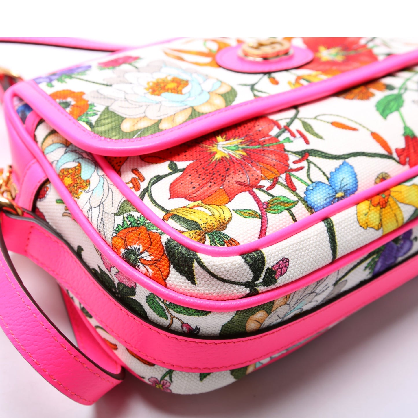 Flora Canvas Crossbody Pink/Multicolor