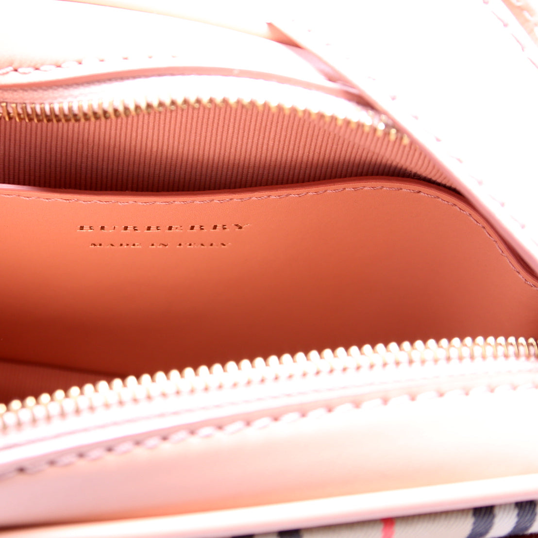 1983 Knight Check Link Belt Bag Peach