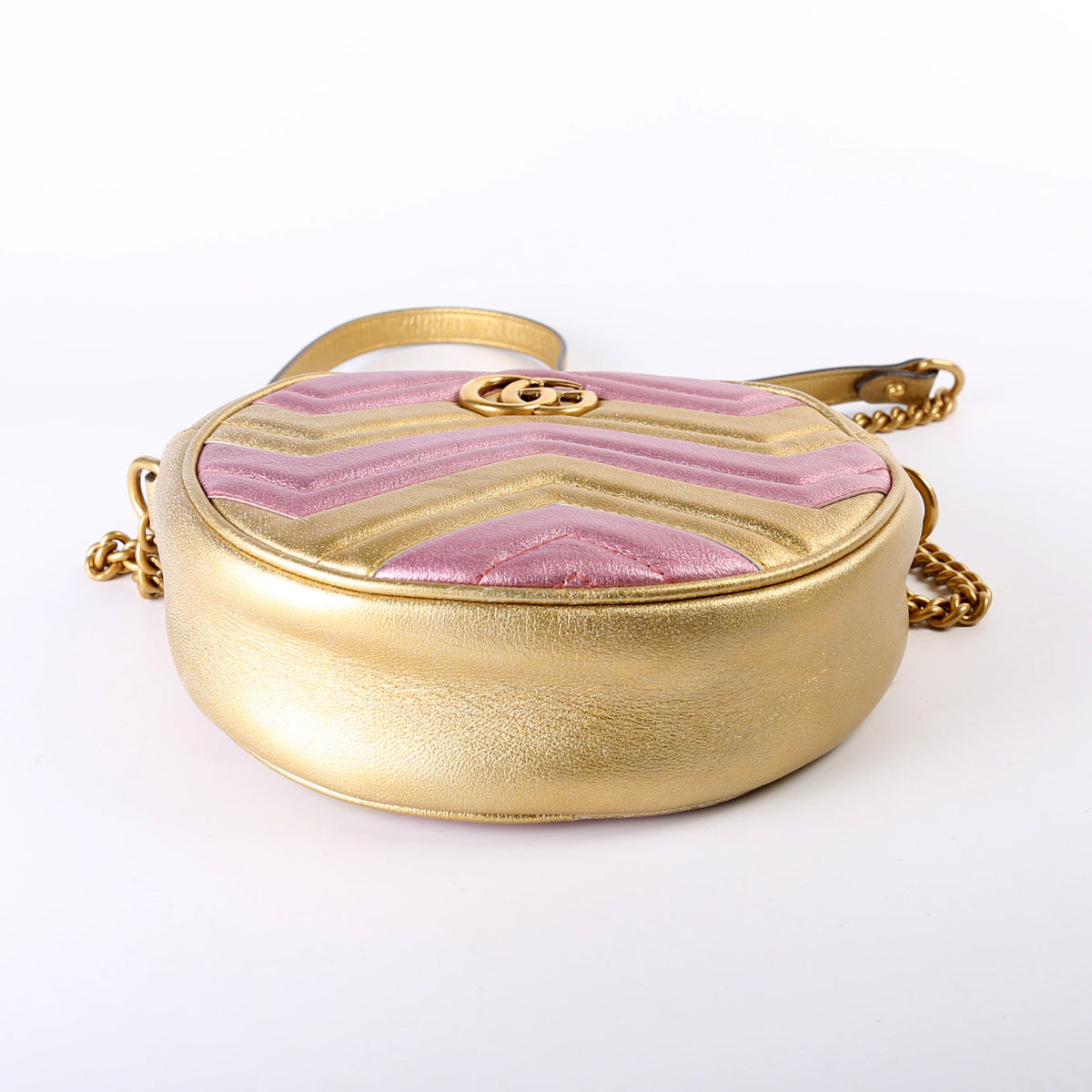 Marmont Mini Round Gold/Pink
