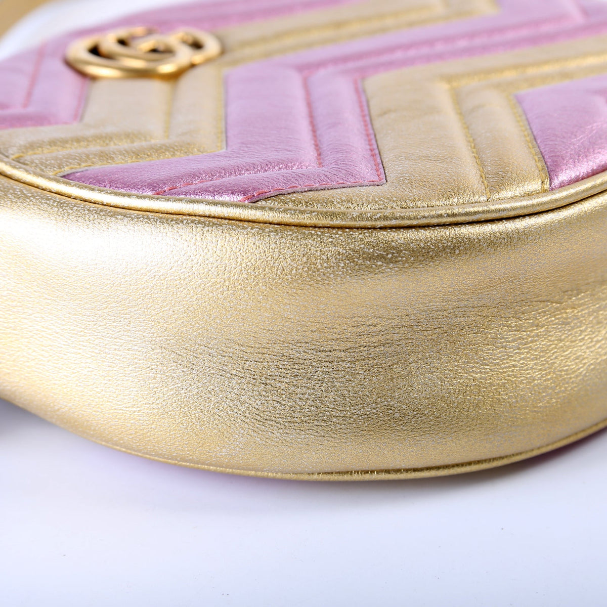Marmont Mini Round Gold/Pink