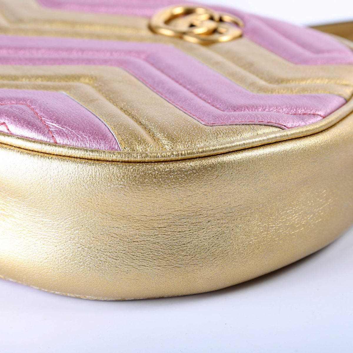 Marmont Mini Round Gold/Pink