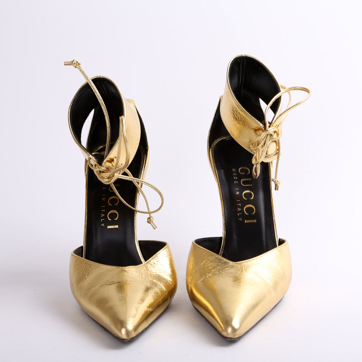 Gucci Priscilla MM Metallic Pumps Size