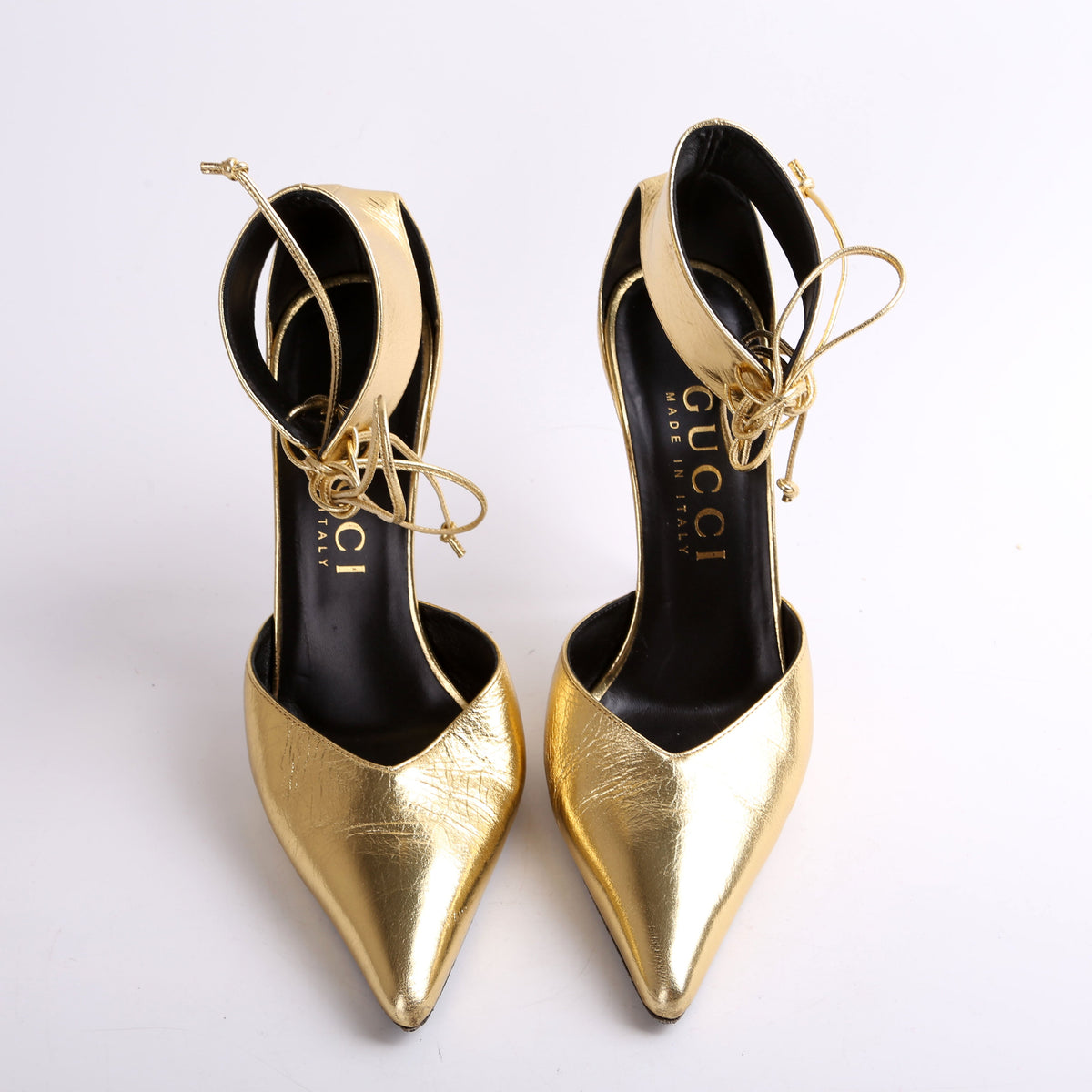 Gucci Priscilla MM Metallic Pumps Size