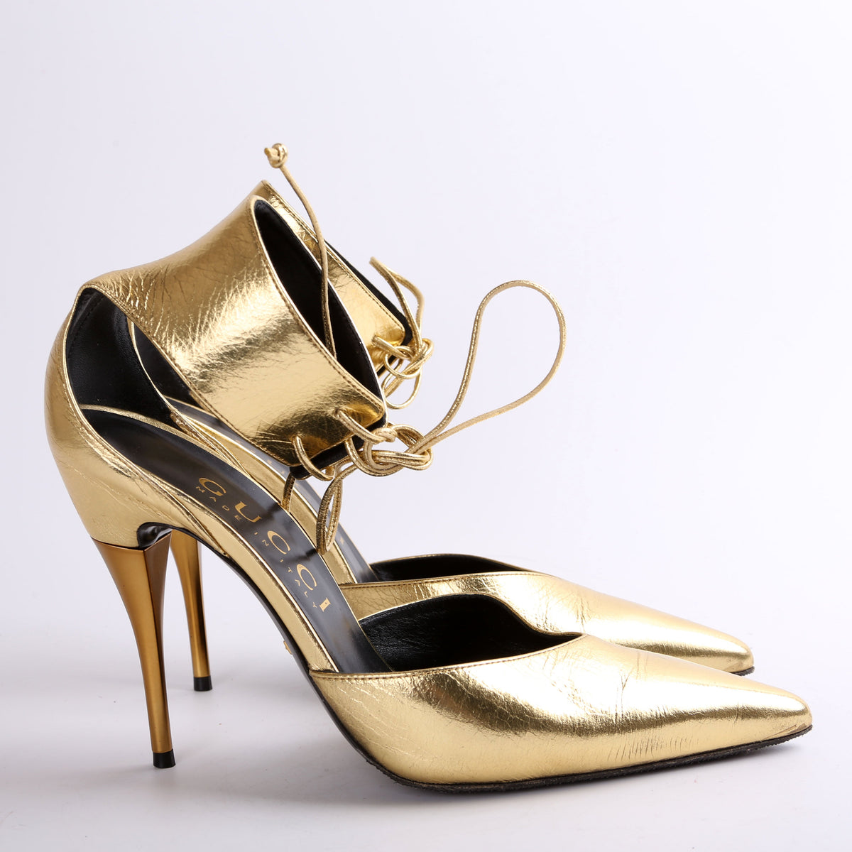 Gucci Priscilla MM Metallic Pumps Size