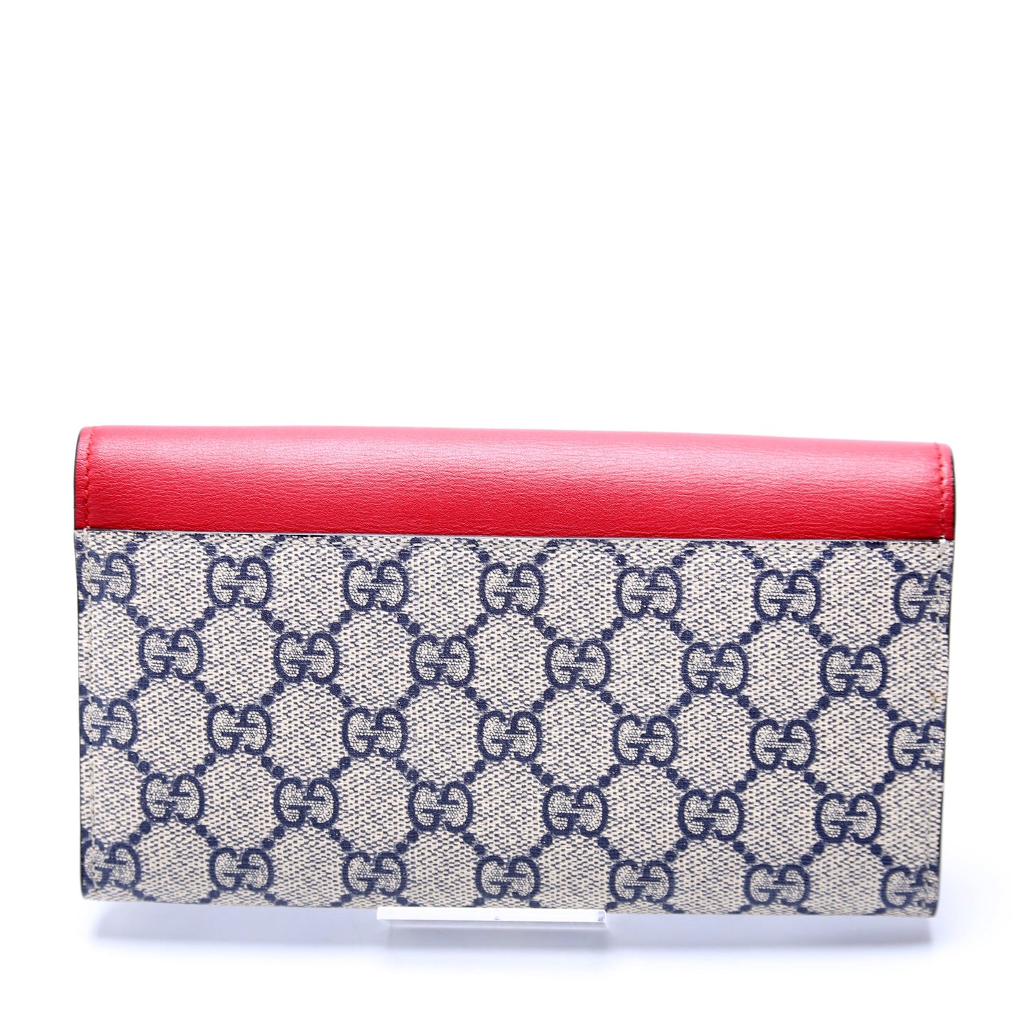 Gucci  GG Supreme Bow Continental Wallet Red/Navy