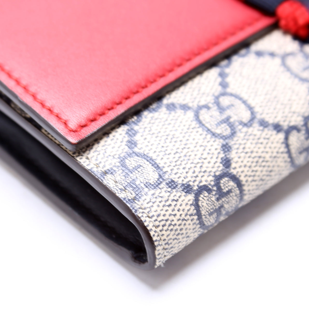 GG Supreme Bow Continental Wallet Red/Navy
