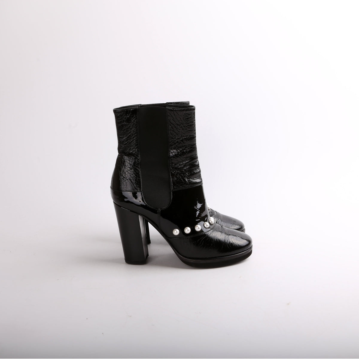 Patent Pearl CC Booties Size 38