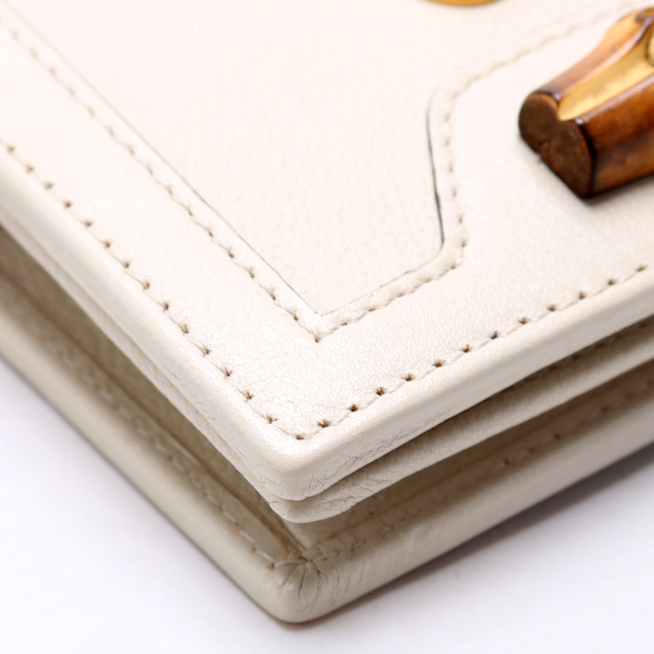 Diana Card Case Wallet White