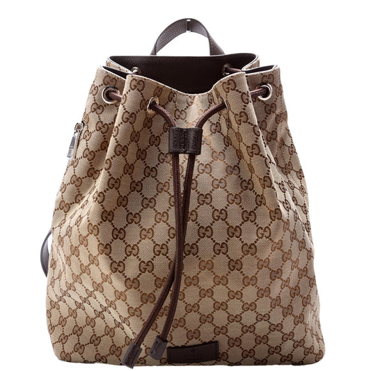 GG Canvas Drawstring Backpack