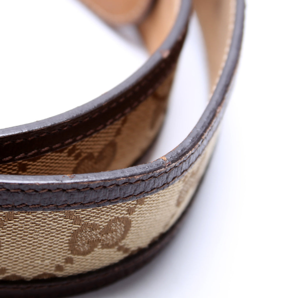 Interlocking Leather Belt Size / Brown