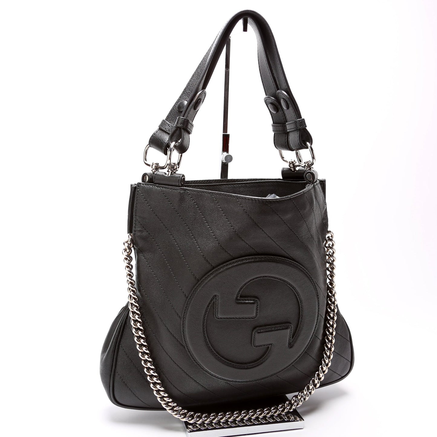 Blondie Small Leather Tote Black