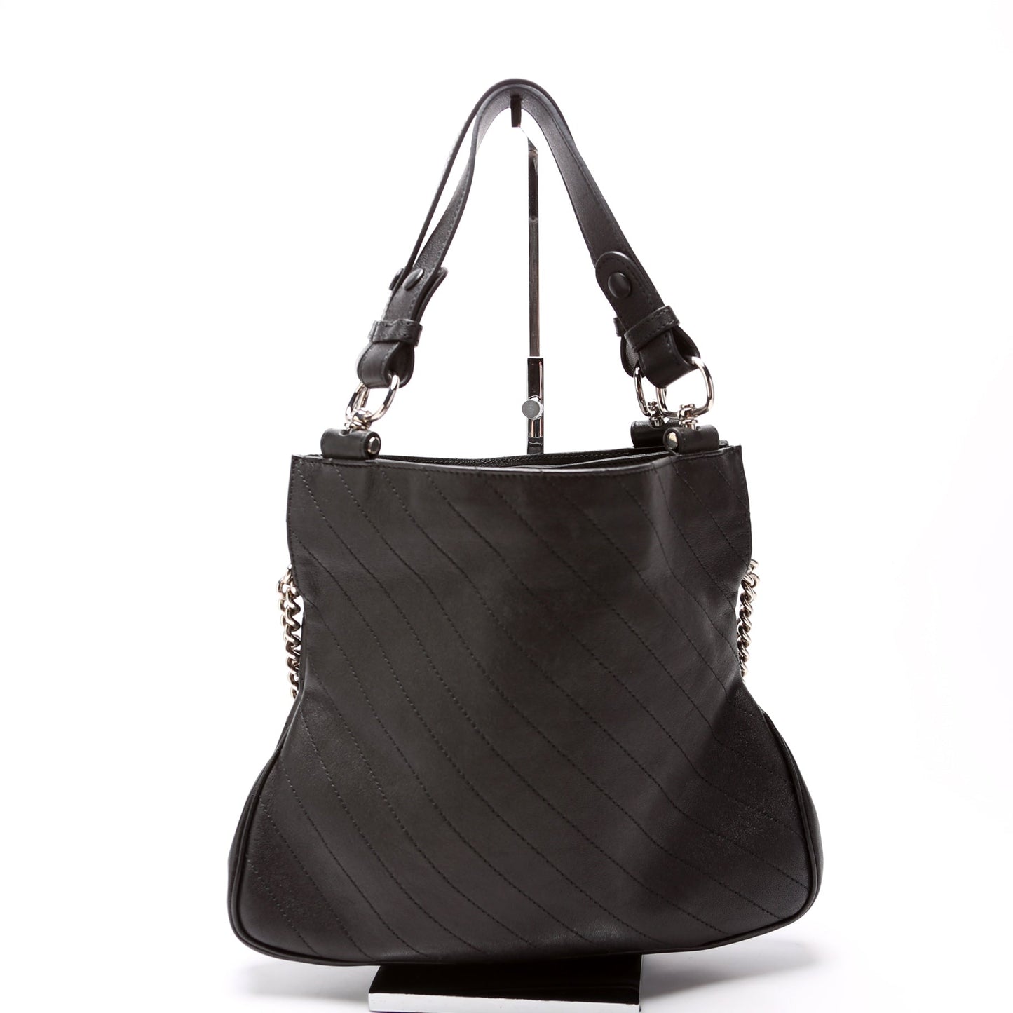 Blondie Small Leather Tote Black