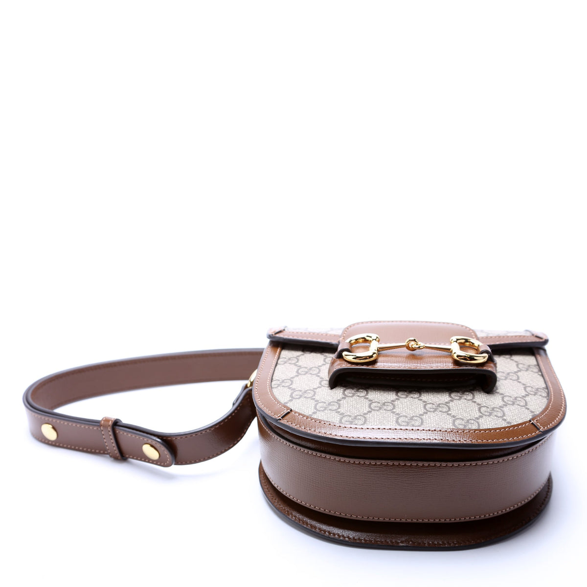 Horsebit  GG Supreme Mini Rounded Bag Brown