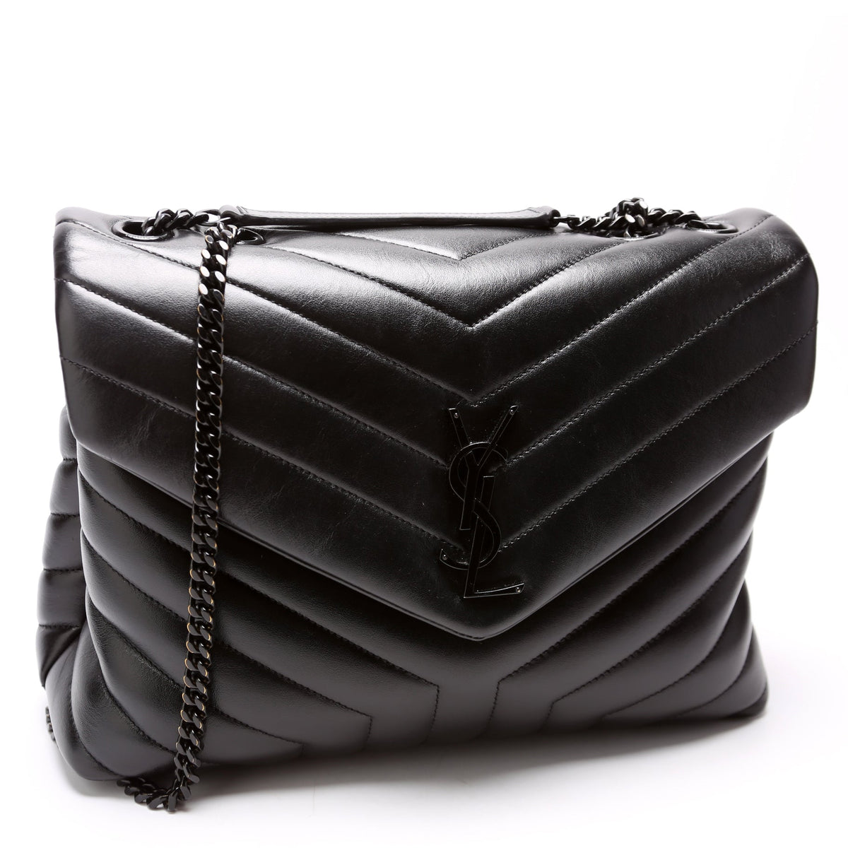 Loulou Medium Quilted  Black