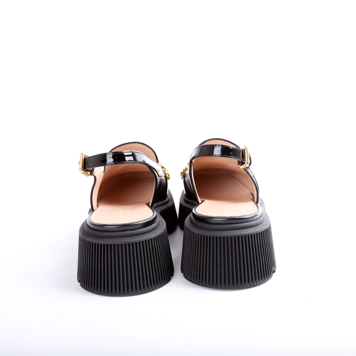 Calfskin Hundler Chain Slingback Loafers Size .