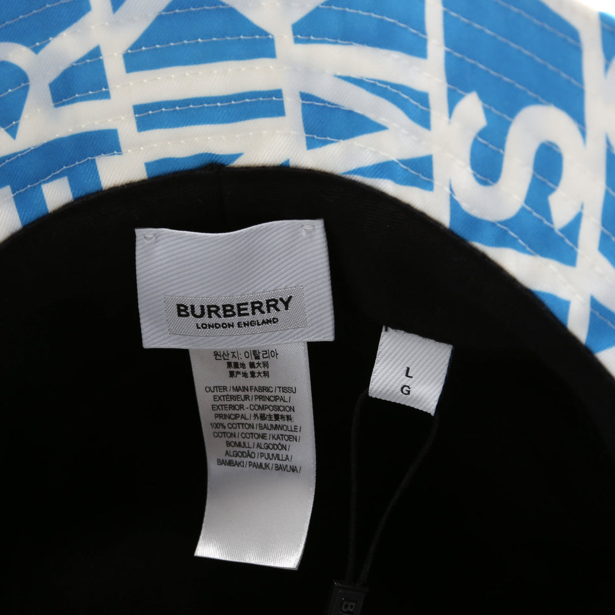 Raintext Printed Bucket Hat Size L Blue/White