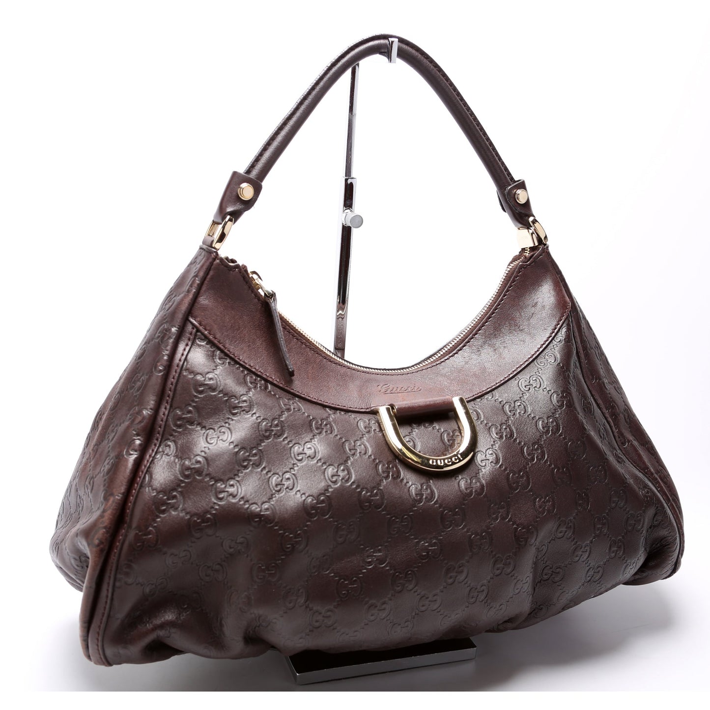 Guccissima D Ring Hobo Brown