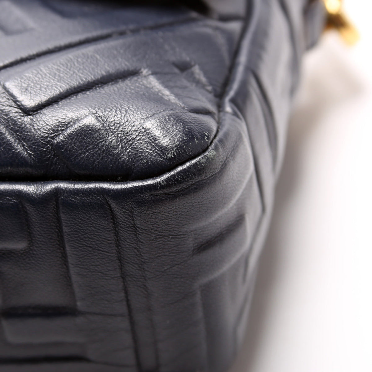 Baguette FF Embossed Nappa Navy