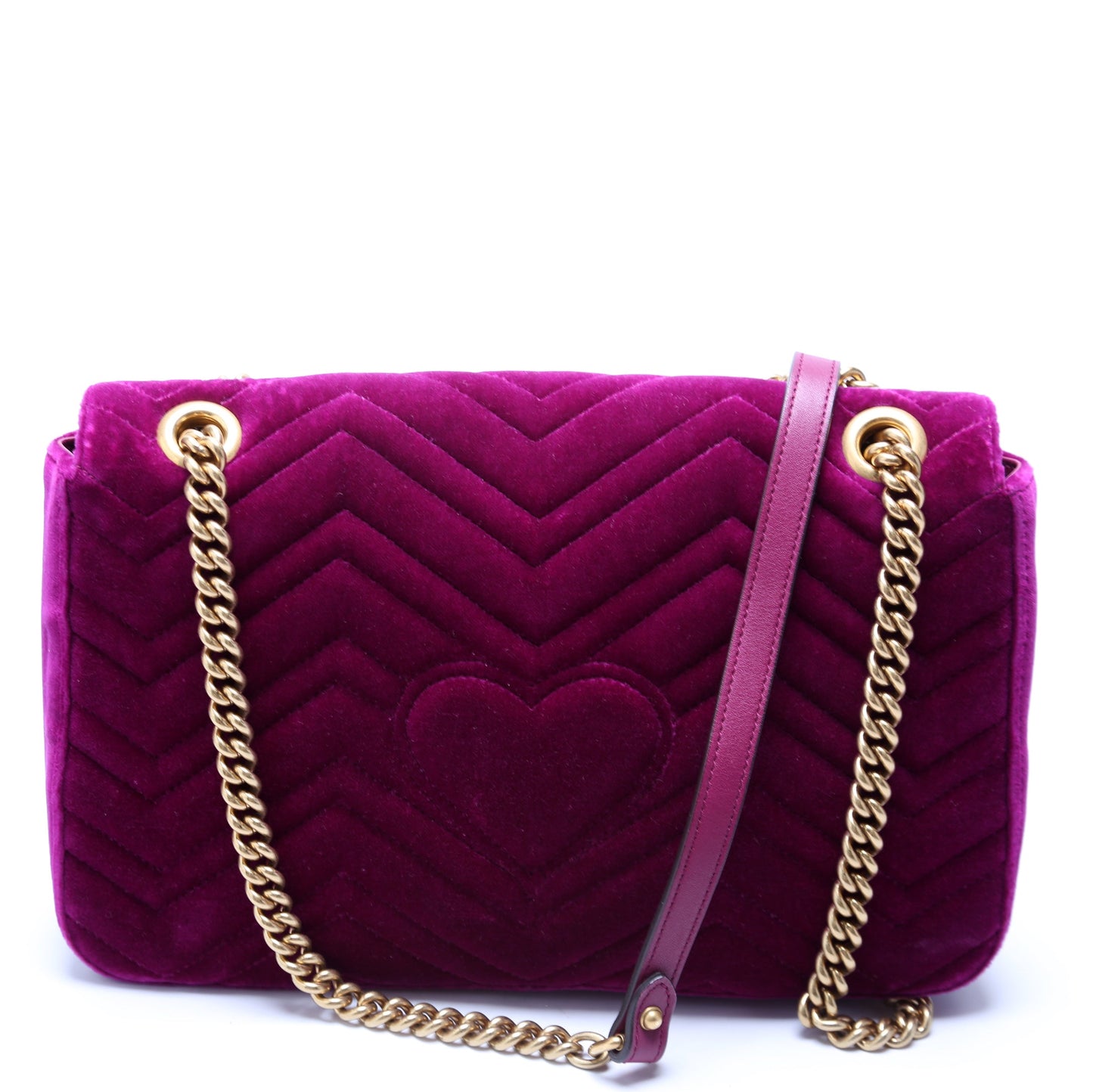 Gucci  Marmont Velvet Loved Shoulder Medium Purple/Multicolor