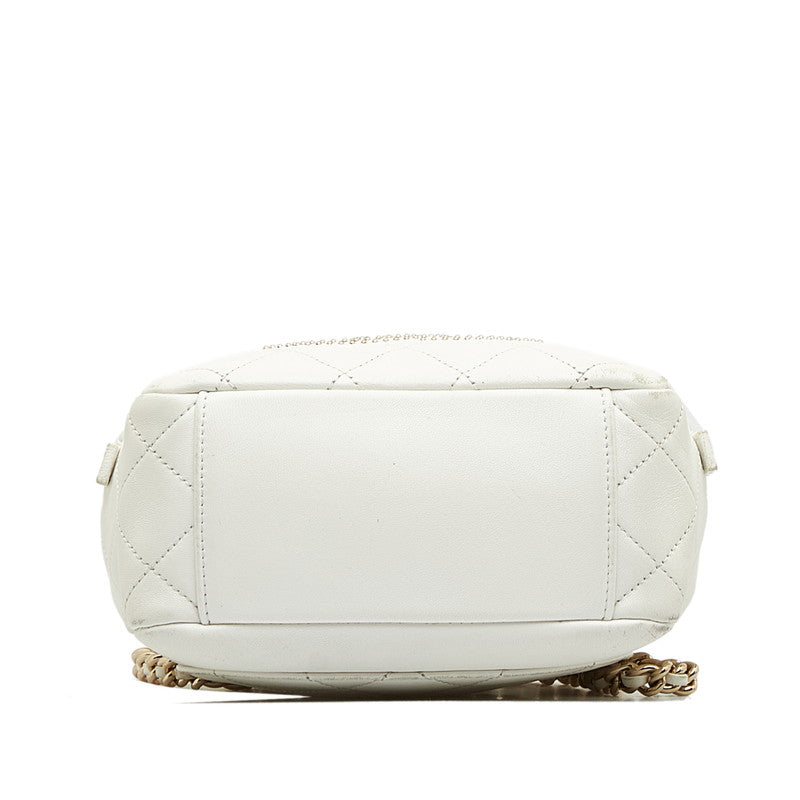 Chanel Matrases Cocomark tands Chain Handbags Shoulder Bag White   CHANEL