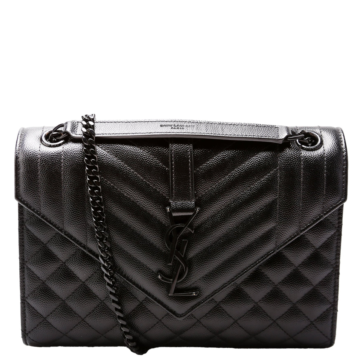 Envelope Medium Tri-Quilted Black
