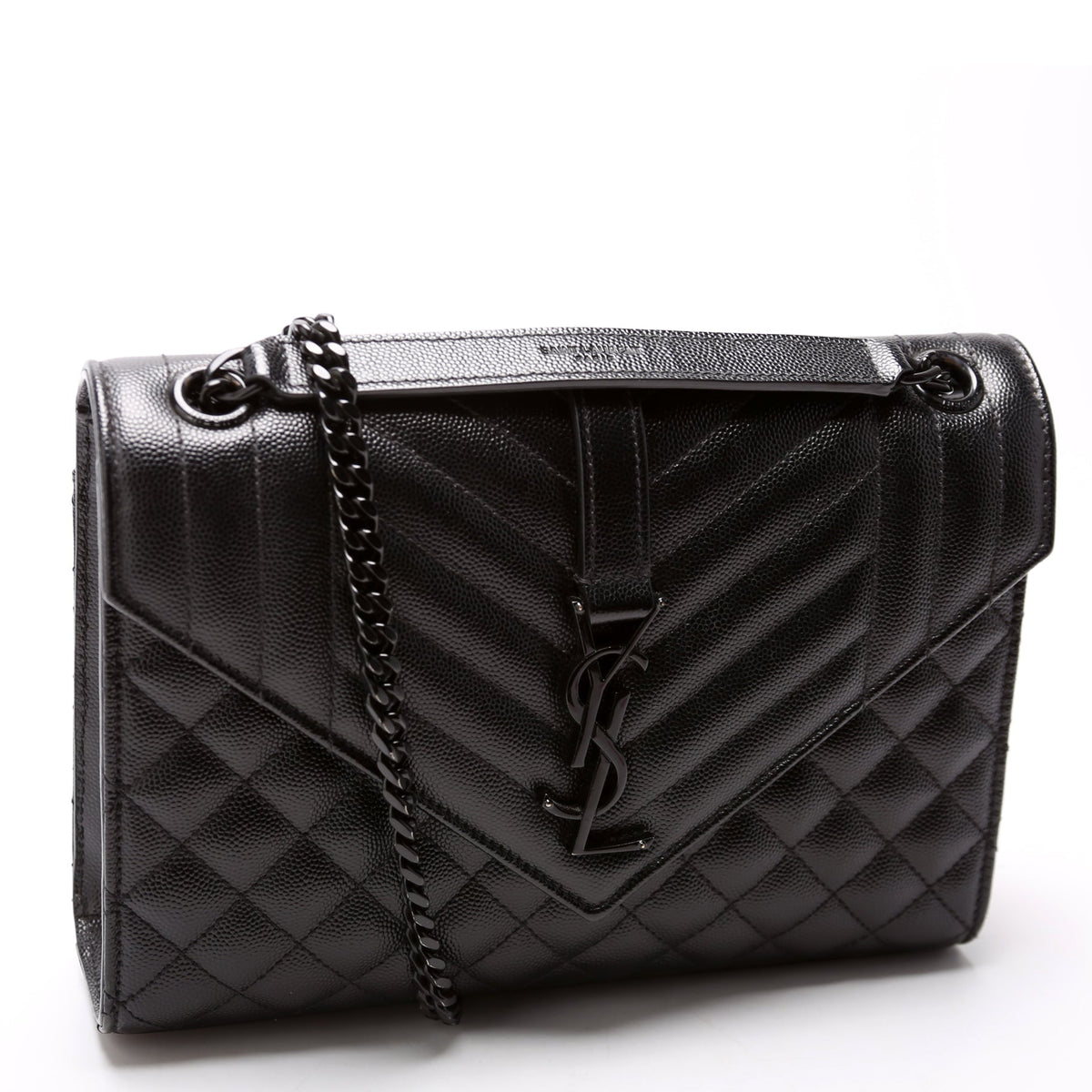 Envelope Medium Tri-Quilted Black