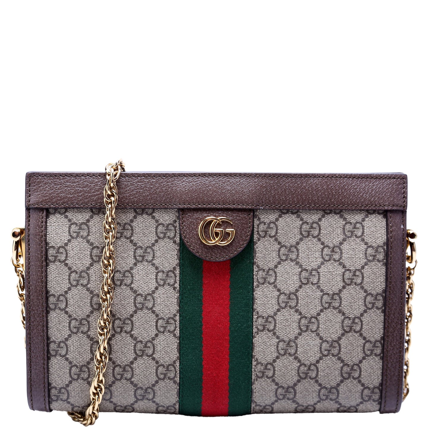 Gucci  GG Supreme Ophidia Small Chain Brown