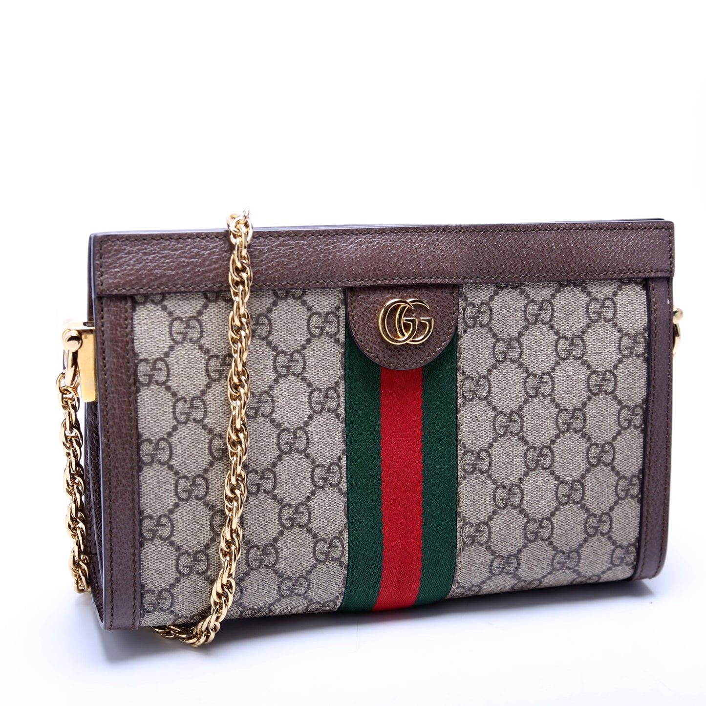 Gucci  GG Supreme Ophidia Small Chain Brown