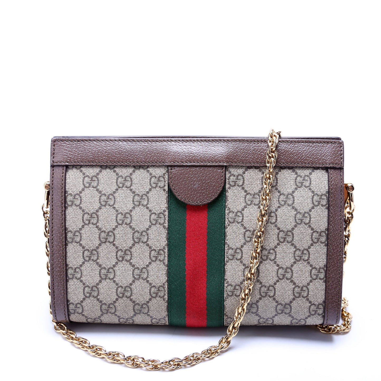 Gucci  GG Supreme Ophidia Small Chain Brown