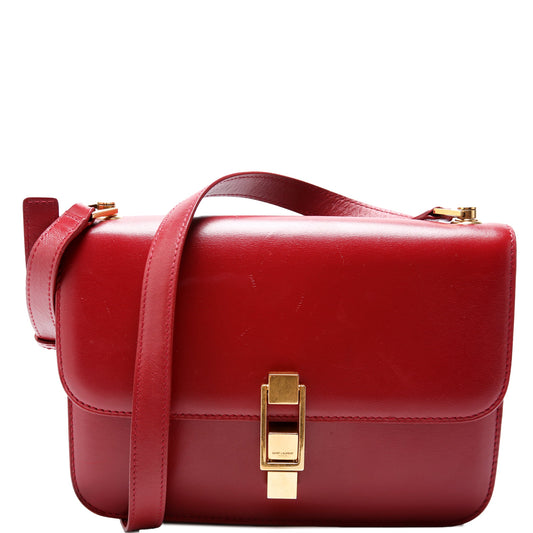 Calfskin Le Carre Satchel Red