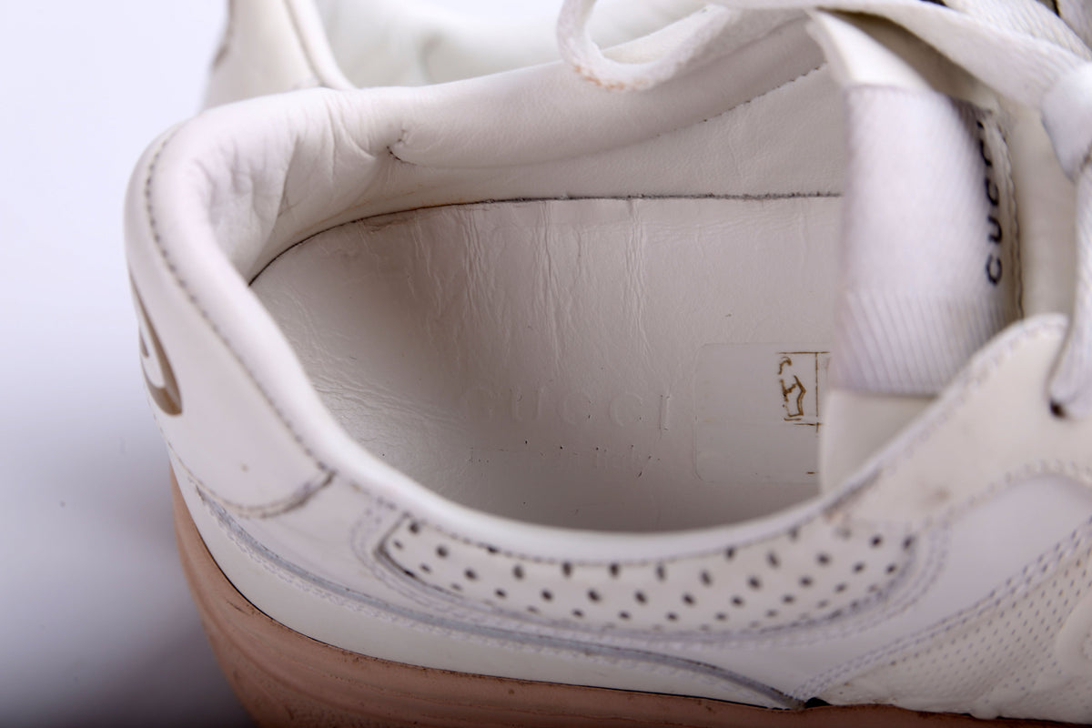 GG Leather Trainer Sneakers Size .