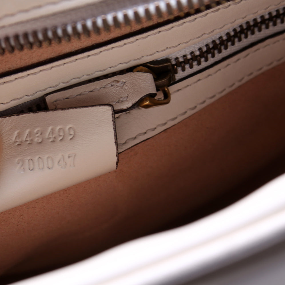 GG Marmont Medium Chain Bag Cream