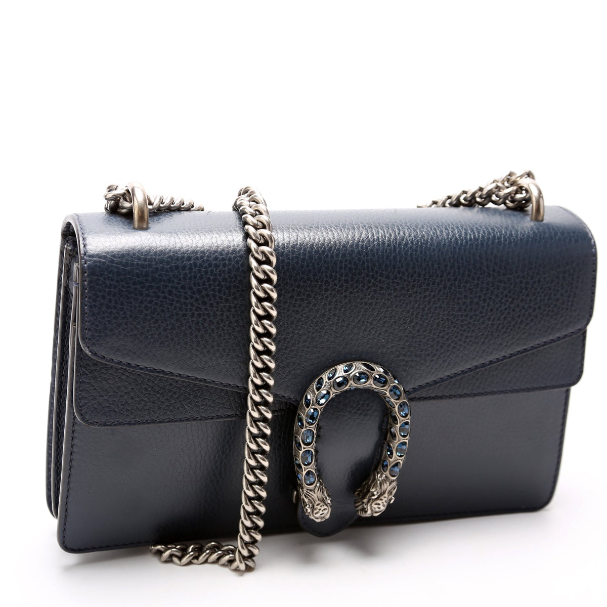 Dionysus Leather Shoulder Small Navy