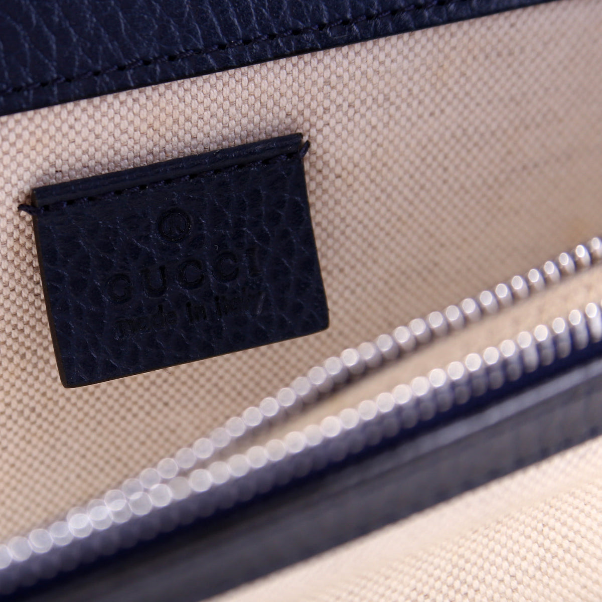 Dionysus Leather Shoulder Small Navy