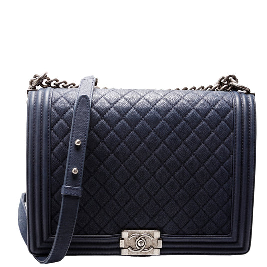 Boy Flap Large Lambskin 16M Navy