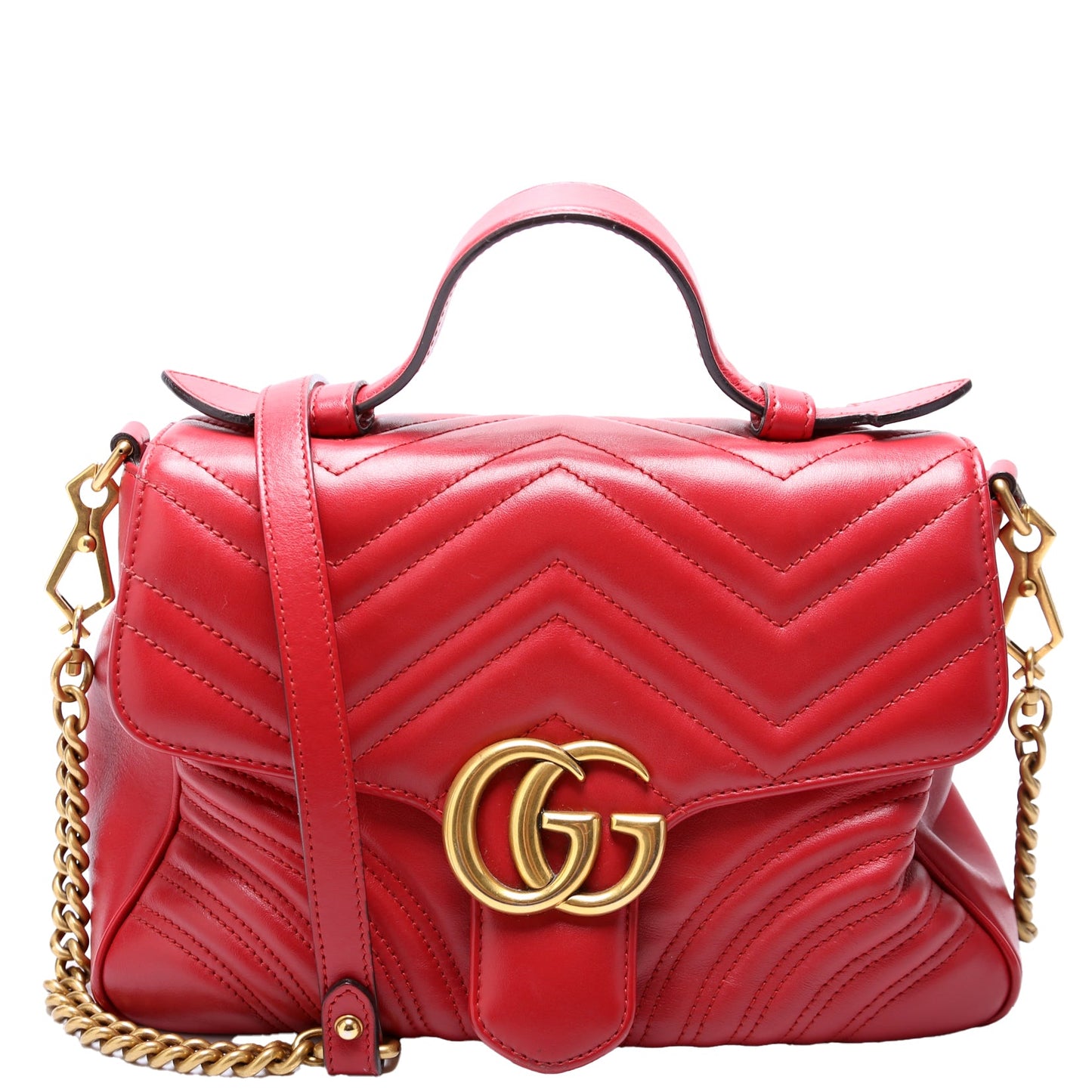 Gucci  GG Marmont Small Top Handle Red
