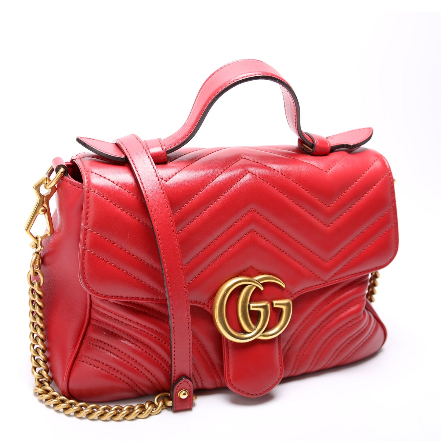 Gucci  GG Marmont Small Top Handle Red