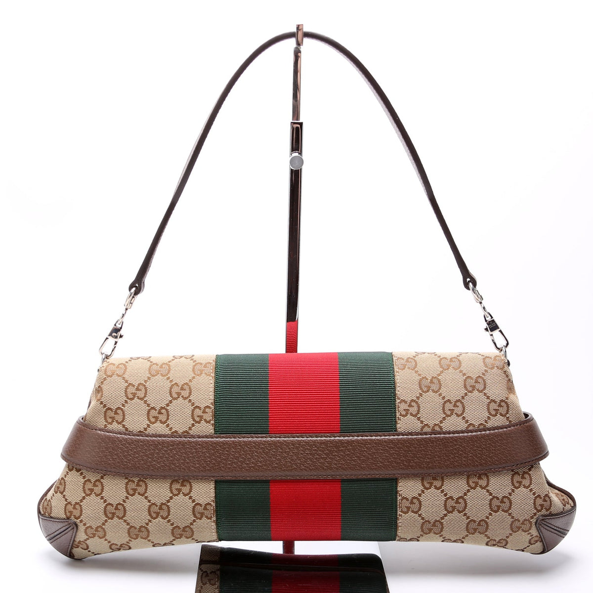 Horsebit Chain Medium Shoulder Bag Brown