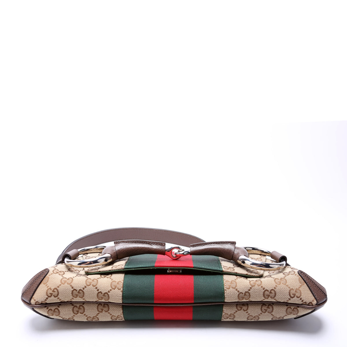 Horsebit Chain Medium Shoulder Bag Brown