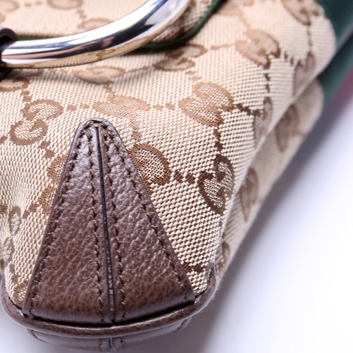 Horsebit Chain Medium Shoulder Bag Brown