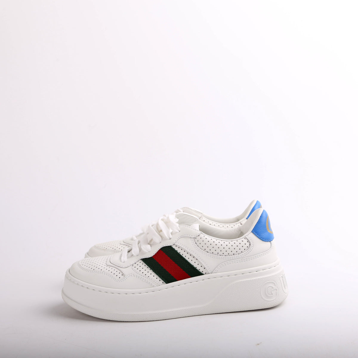 GG Web Chunky Leather Sneakers Size .