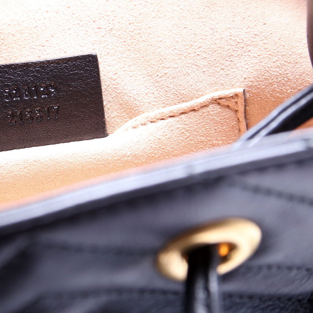 Marmont Mini Backpack Leather Black