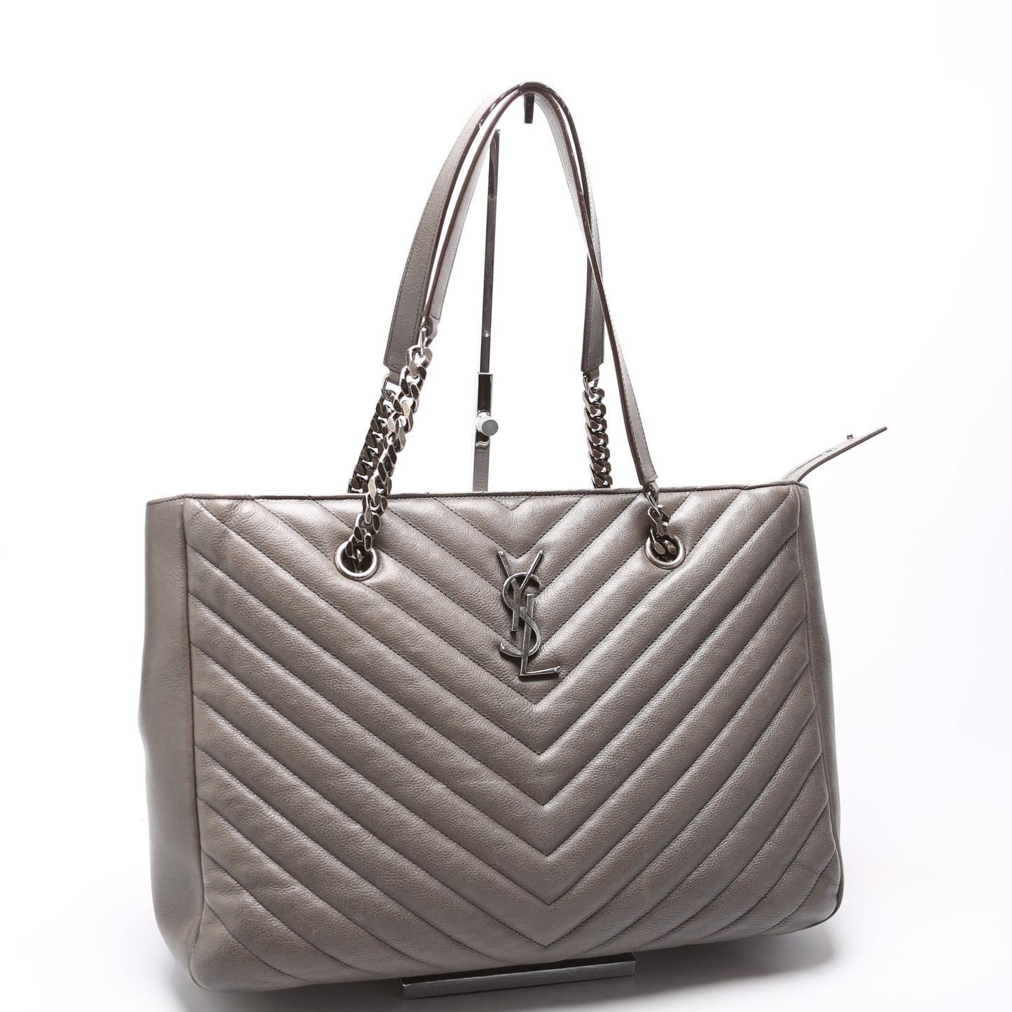 Chevron Large Tote Sheepskin Grey